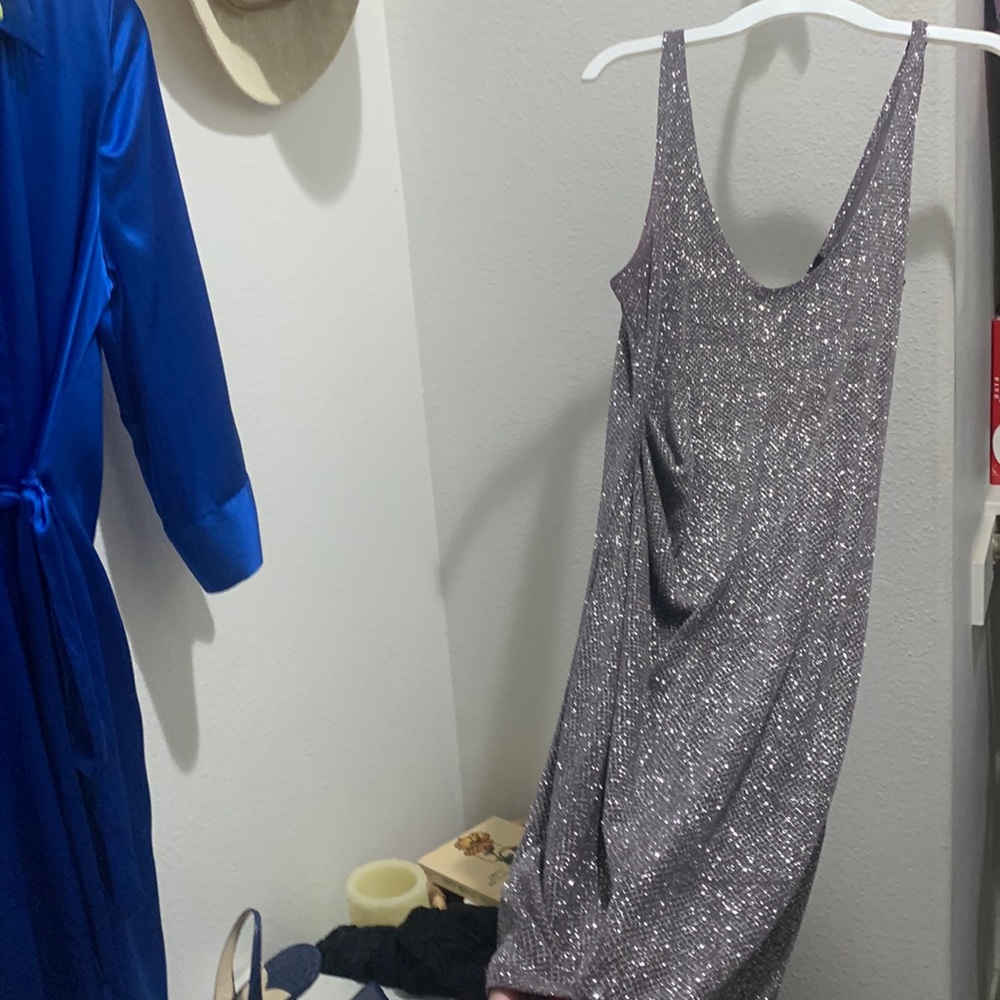Grey sparkle dress